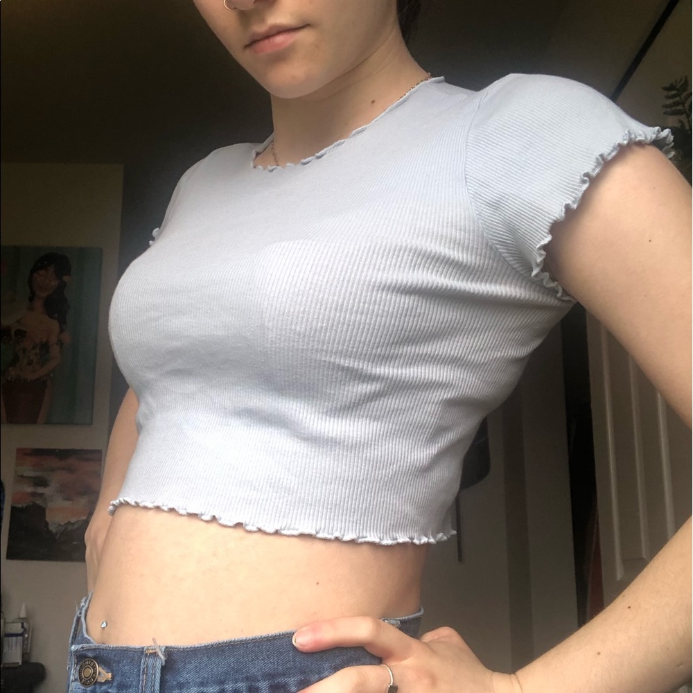 Light blue brandy Melville top